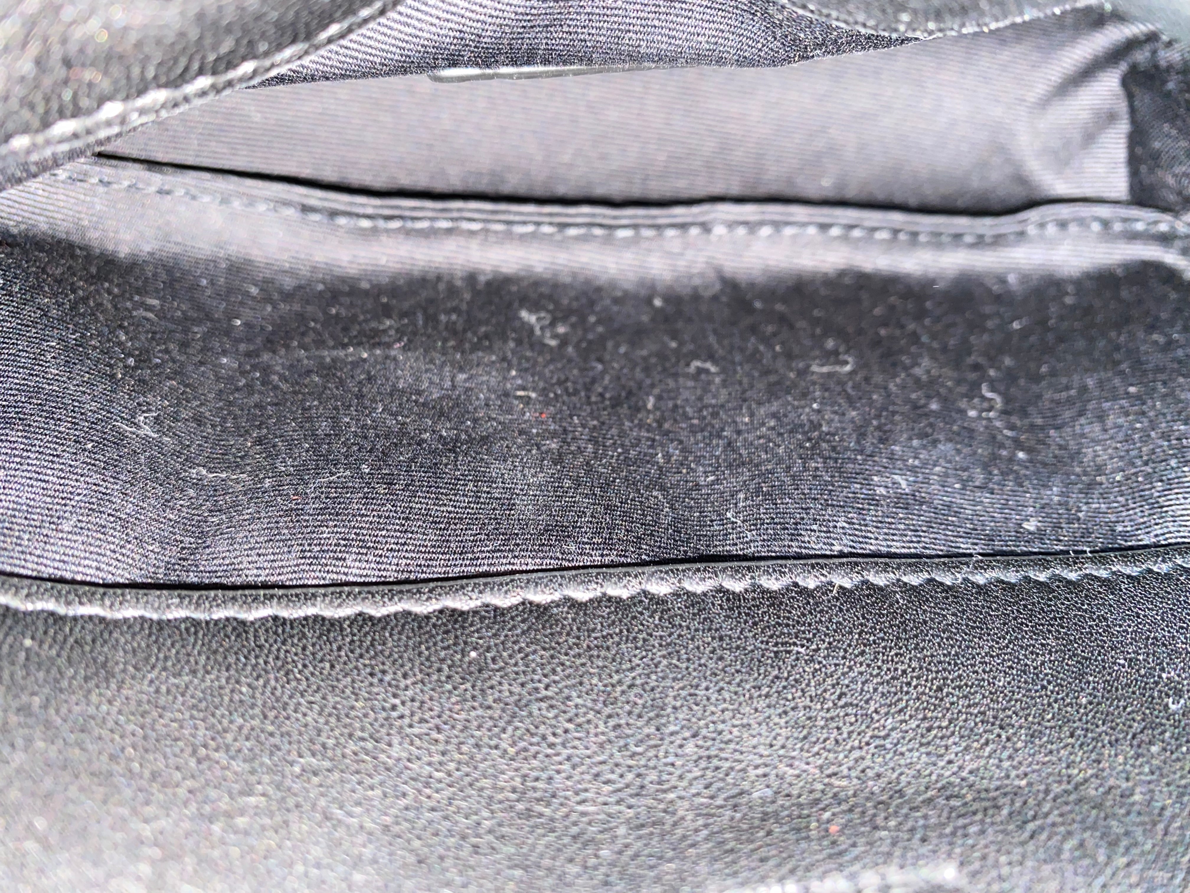 YSL Black Quilted Puffer Clutch W/ Card Holder