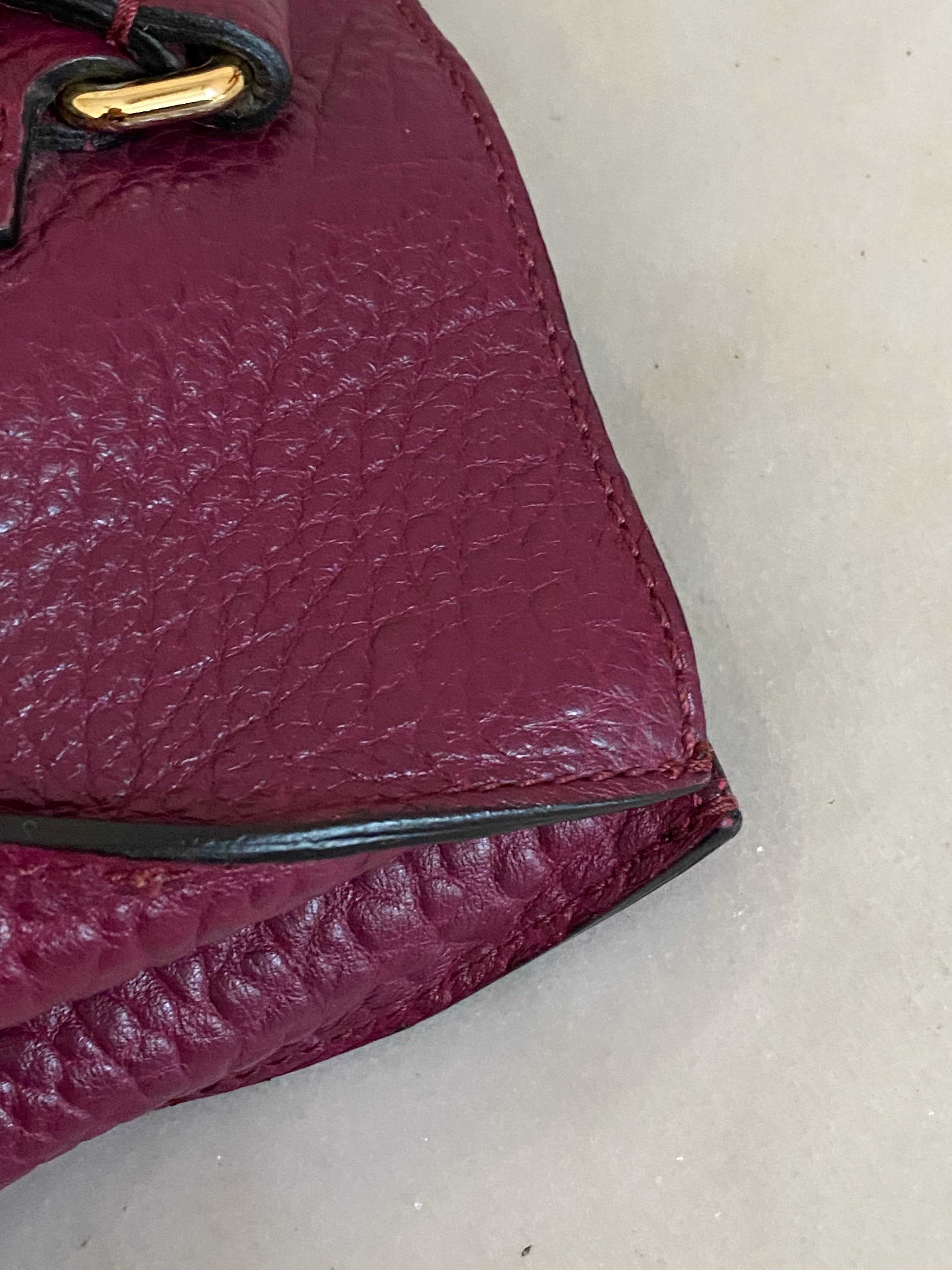 Burberry Burgundy Heritage Woodbury Shoulder Bag