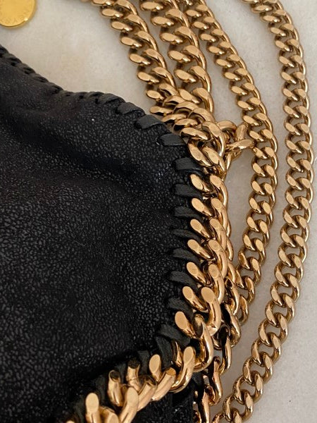 Stella Mccartney Black Mini Falabella Chain Small Bag