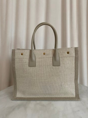 YSL Bicolor Rive Gauche Tote Bag