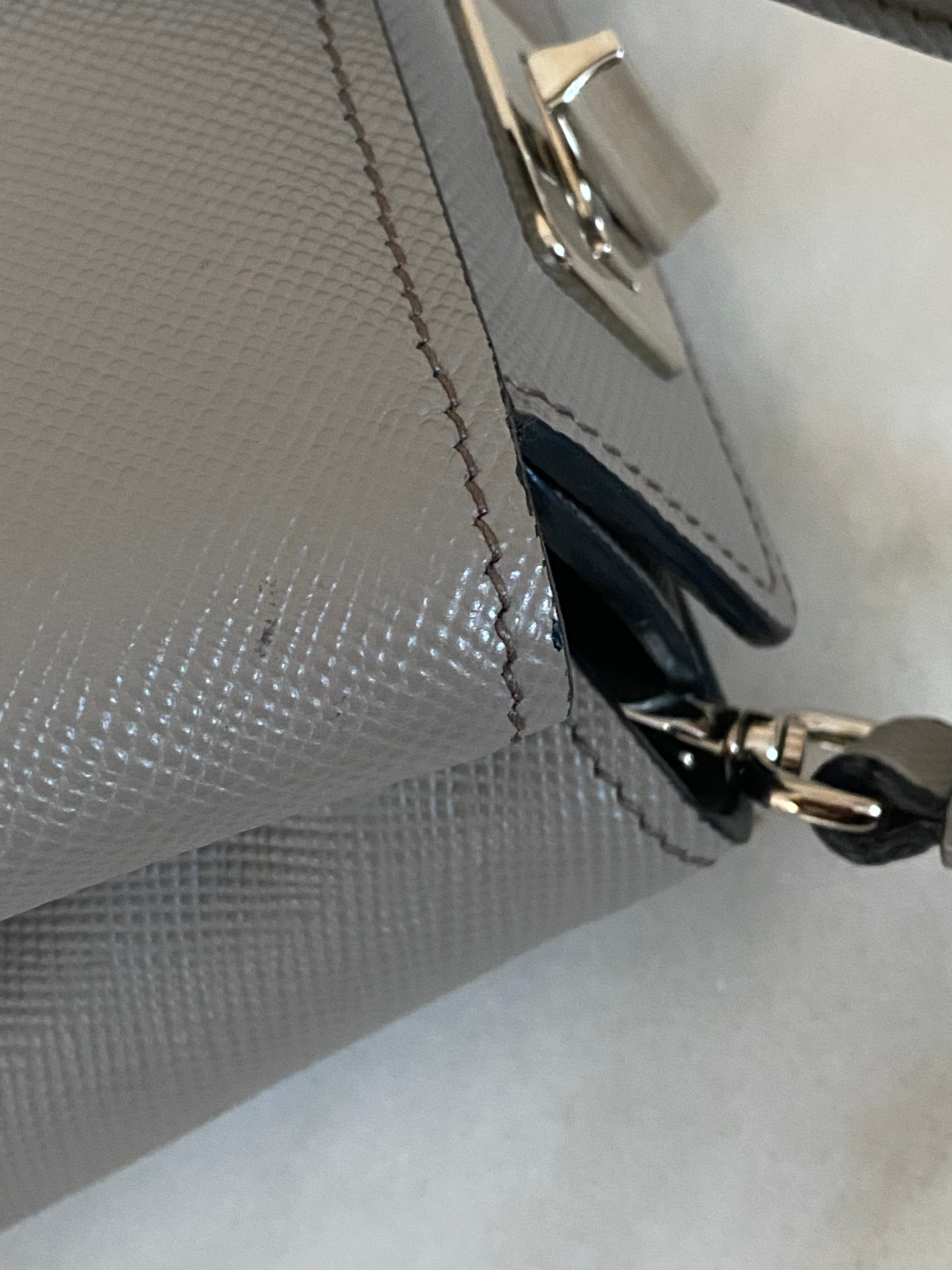 Prada Grey Twin Tote Bag