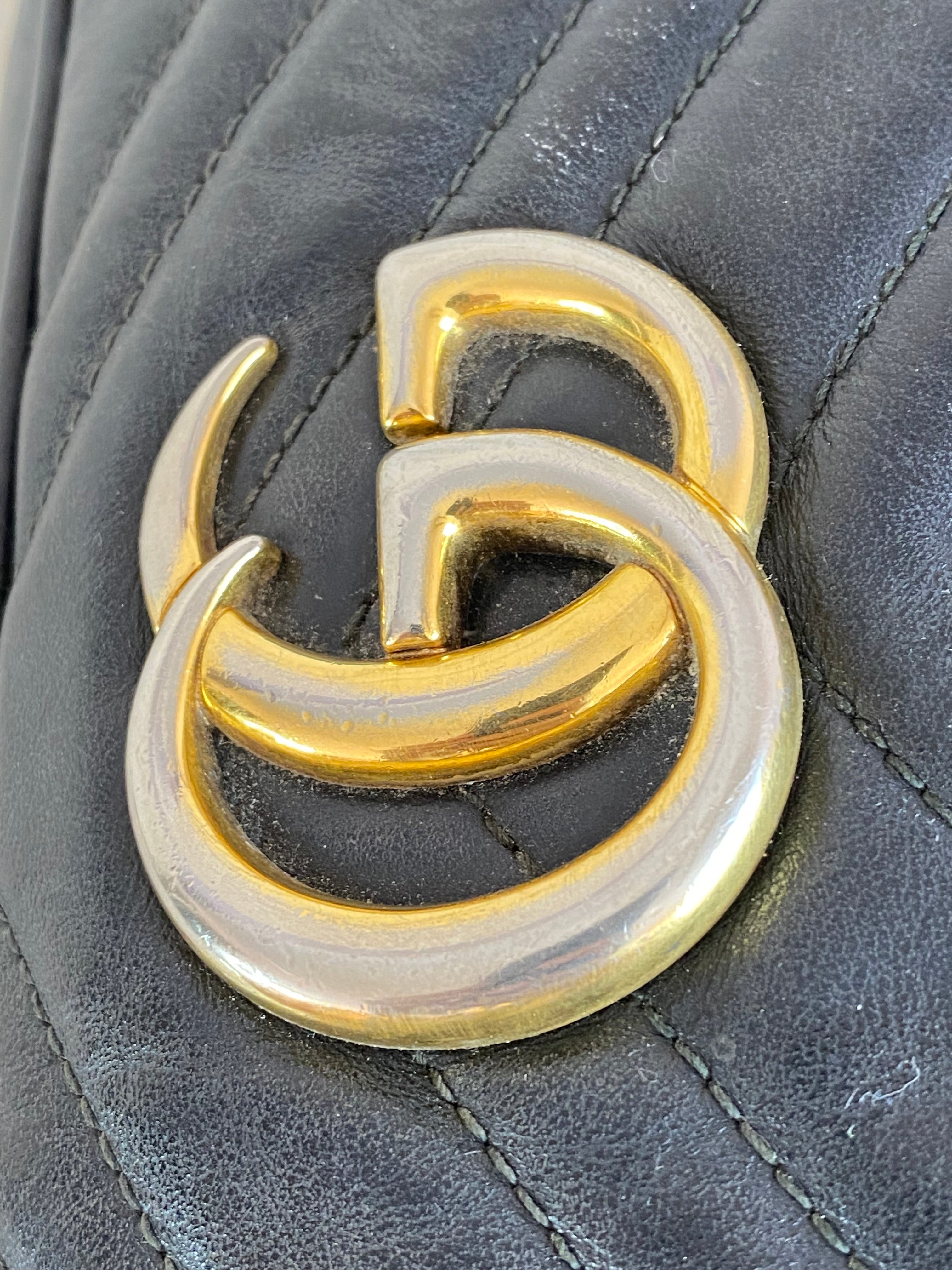 Gucci Black Marmont Camera Crossbody Bag