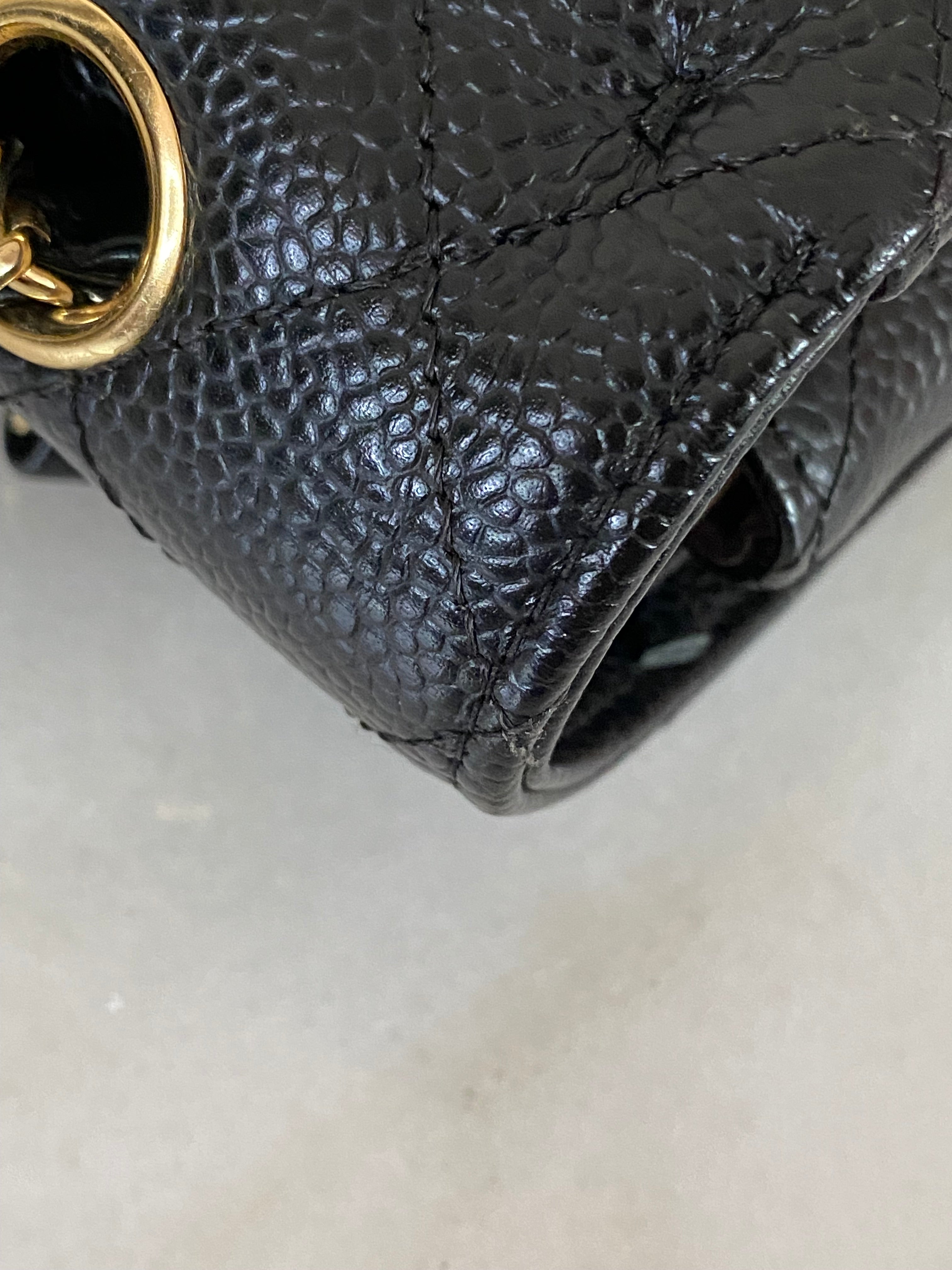 Chanel Black CC Classic Double Flap Medium Bag