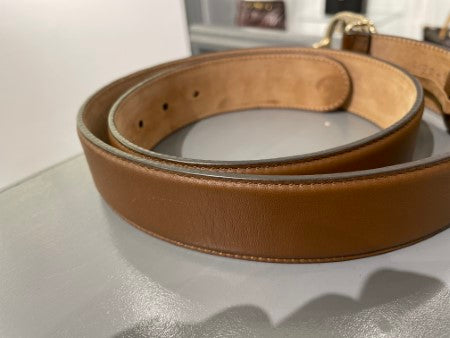 Gucci Brown GG Buckle Belt 34