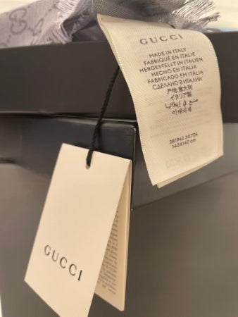 Gucci Grey GG Scarf