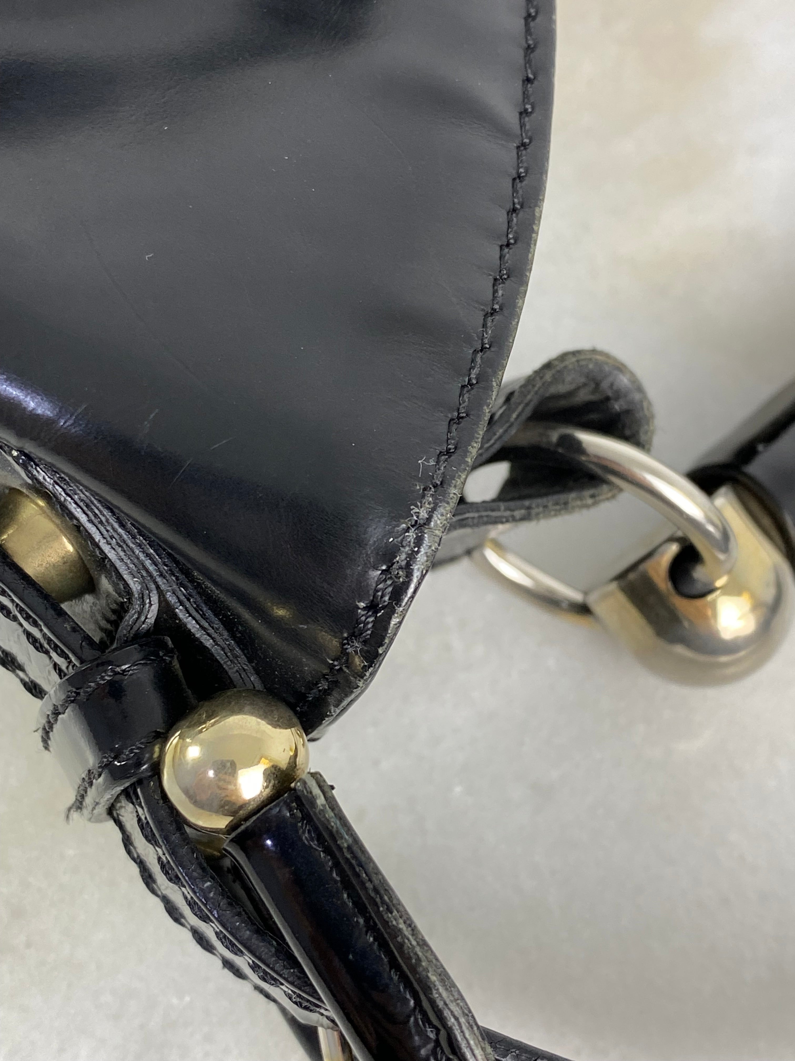 Burberry Black Nylon Vernis Bromley Ad Hobo Bag