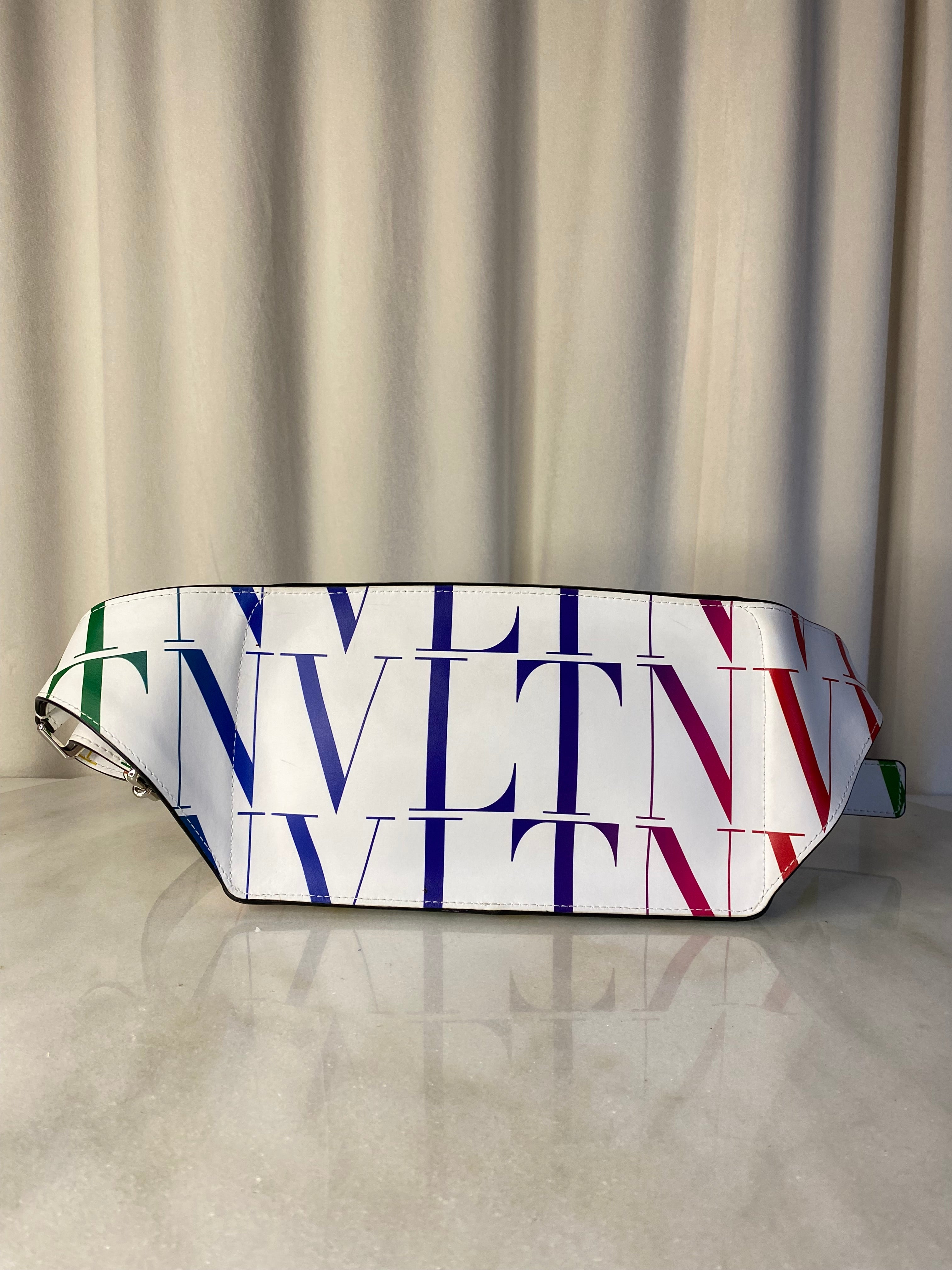 VAlentino White Multicolor VLTN Waist Bag