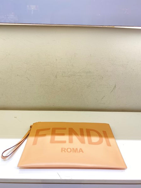 Fendi Bicolor Flat Roma Clutch