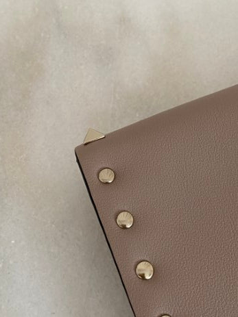 Valentino Nude Envelope Studded Clutch