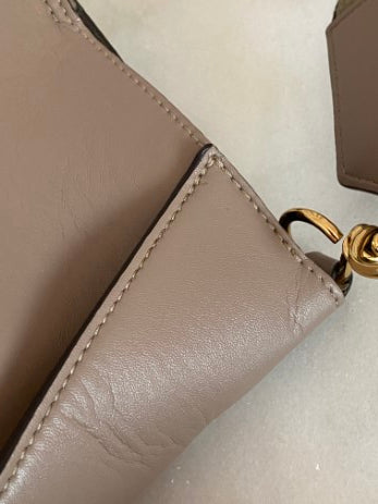 Stella Mccartney Beige Logo Top Handle Bag