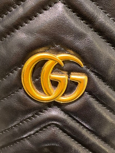 Gucci Black GG Marmont Mini Bucket Bag