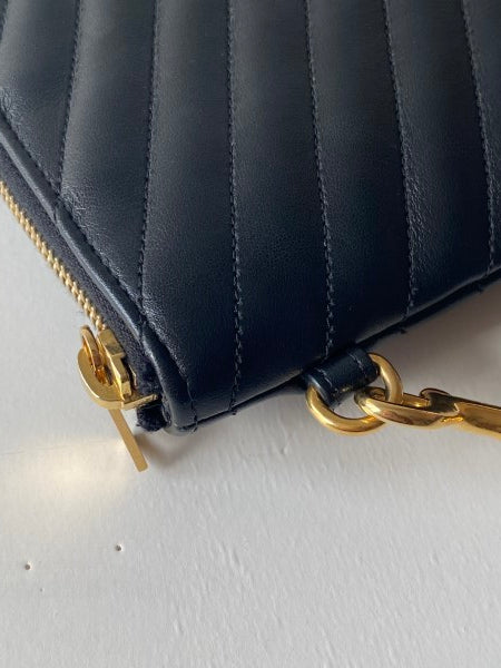 YSL Black Monogram Cassandre Classic Clutch