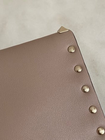 Valentino Nude Envelope Studded Clutch