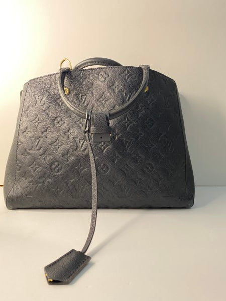 Louis Vuitton Black Montaigne Empreinte Tote Bag