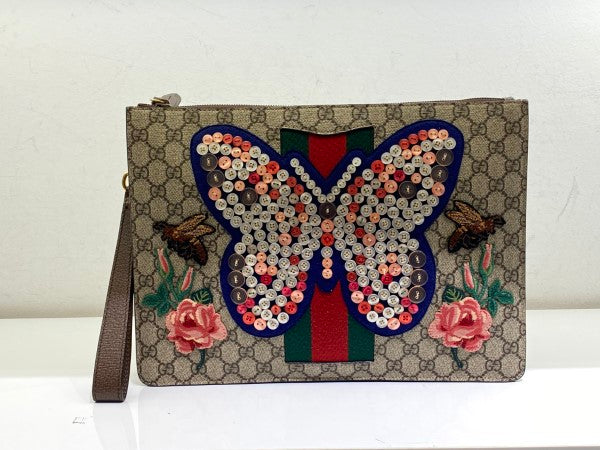 Gucci Multicolor GG Butterfly Pouch