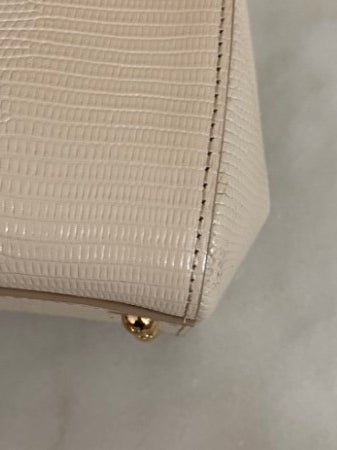 Dolce & Gabbana Light Nude Iguana Print Crystal Sicily Medium Bag