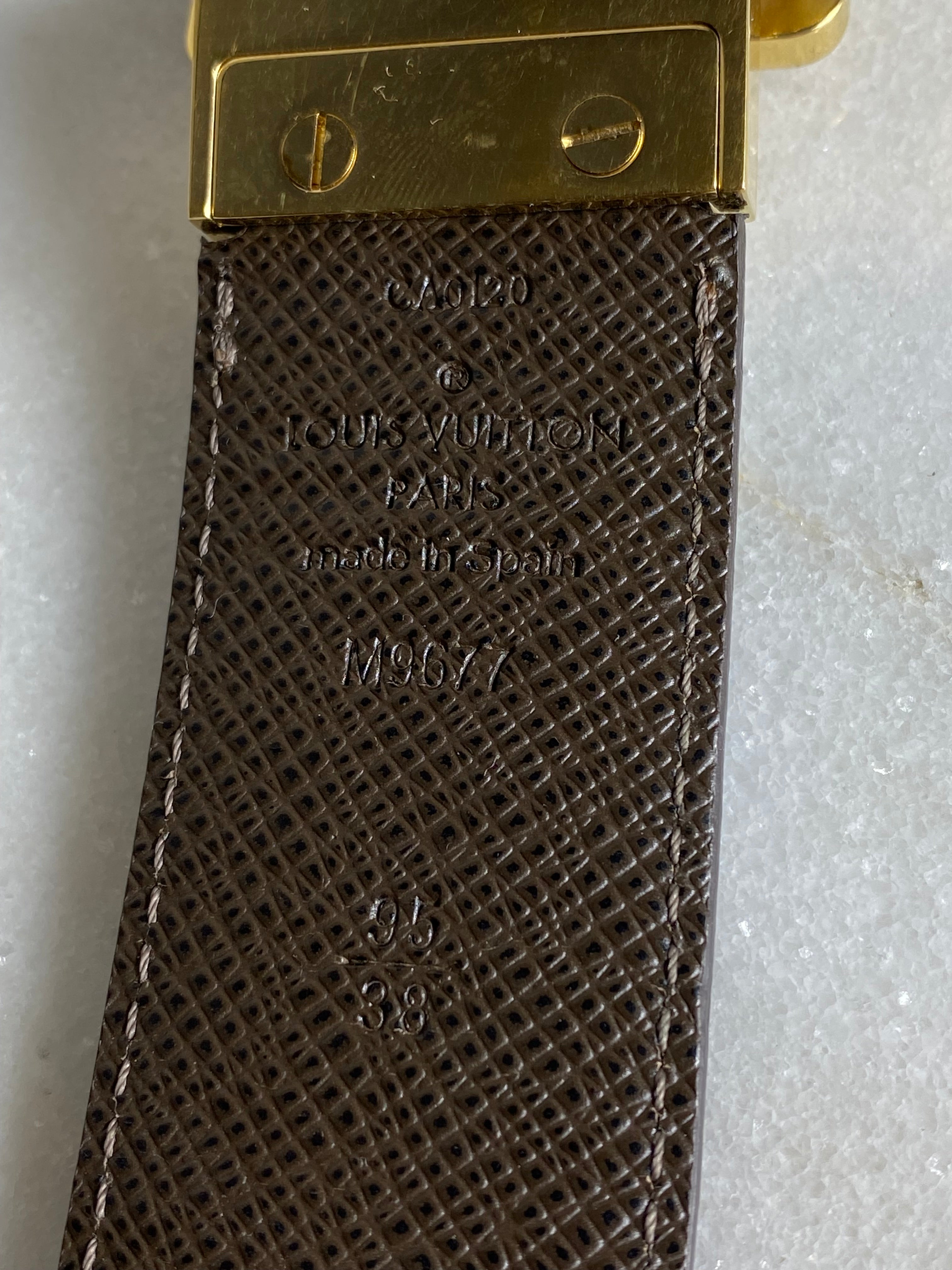 Louis Vuitton Damier Ebene Belt 38