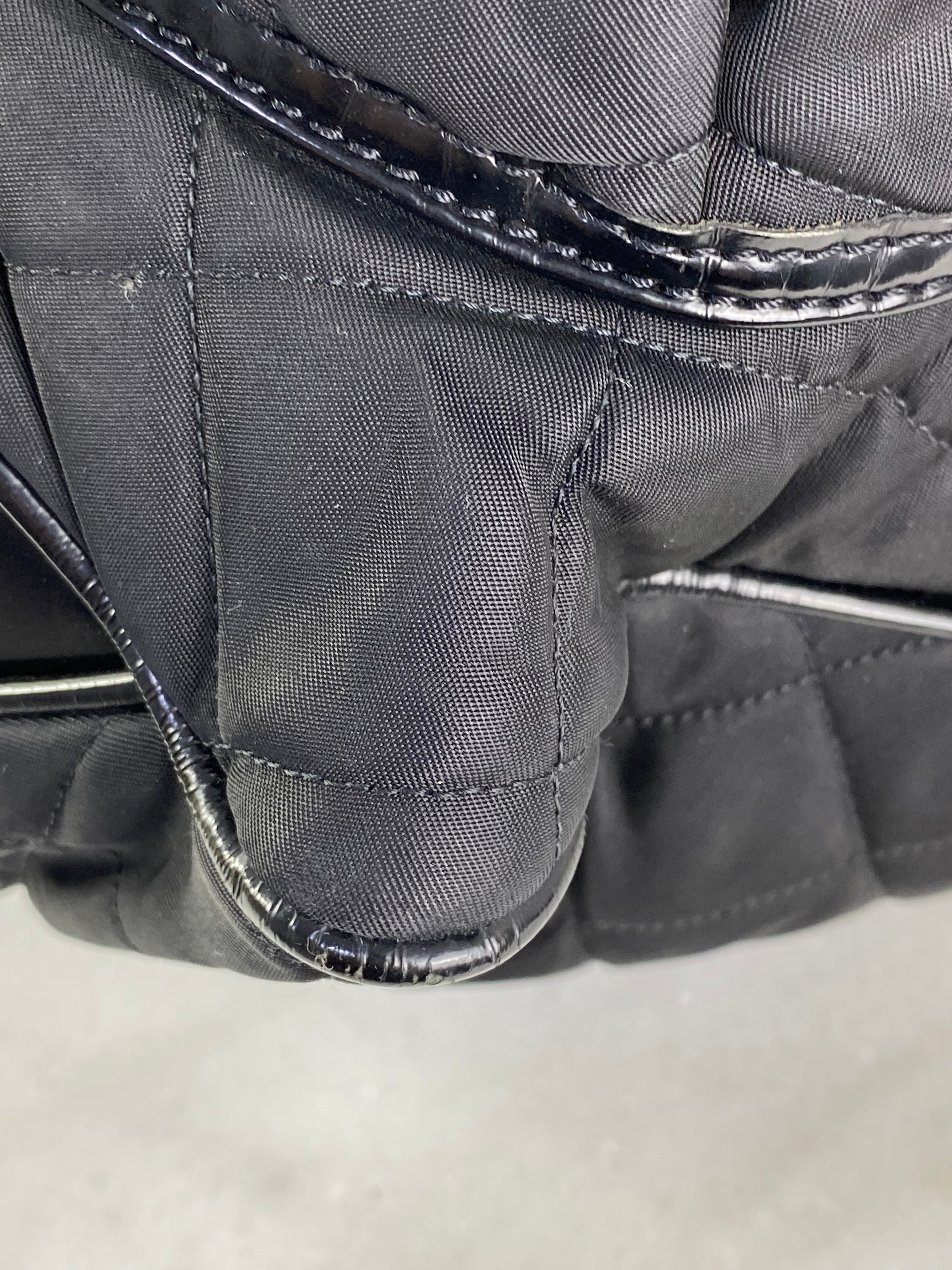 Burberry Black Nylon Vernis Bromley Ad Hobo Bag