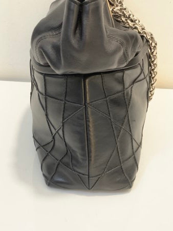 Christian Dior Black Cannage Granville Chain Link Tote Bag