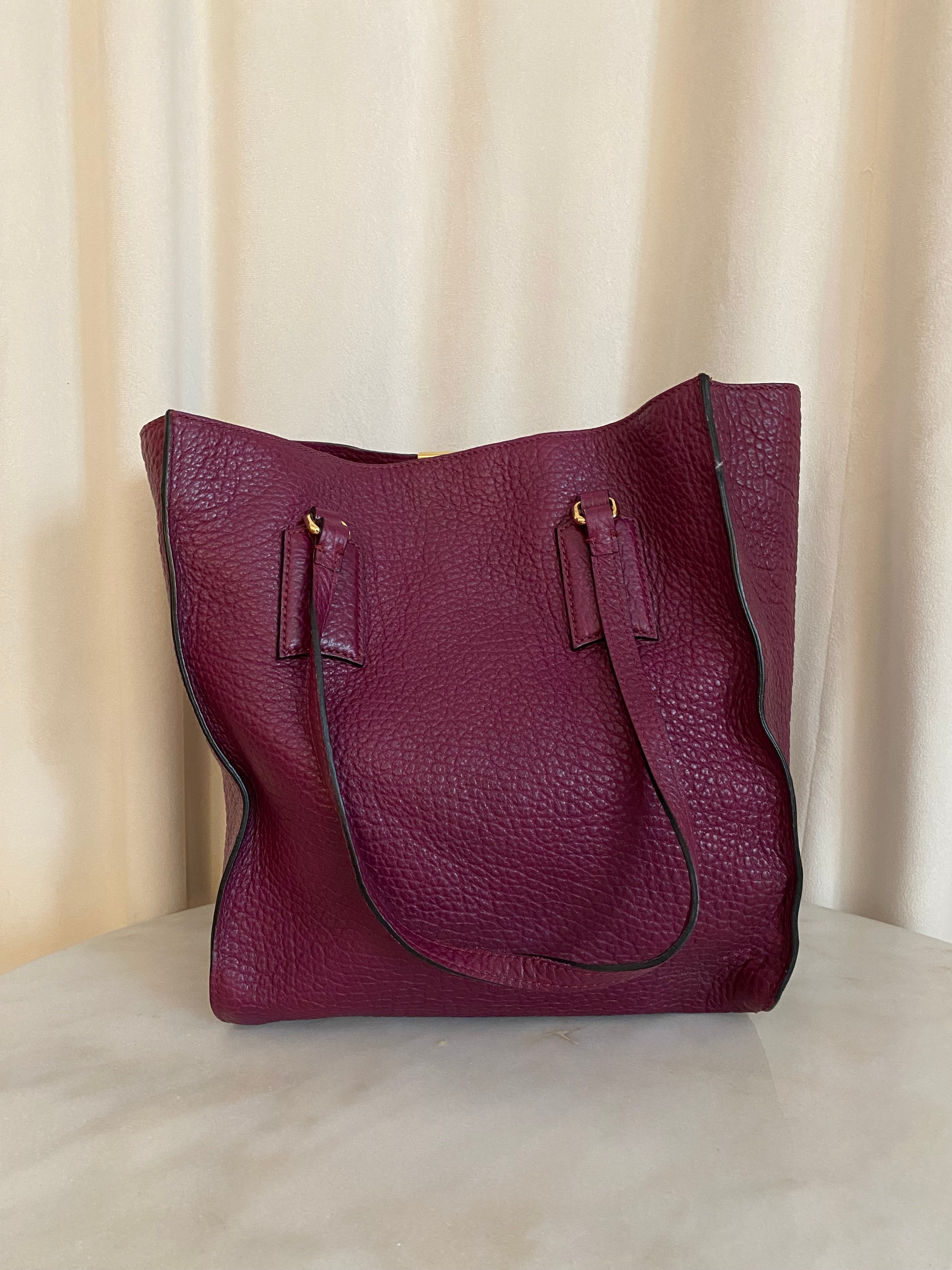 Burberry Burgundy Heritage Woodbury Shoulder Bag