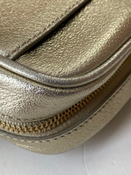 YSL Metallic Monogram Blogger Bag