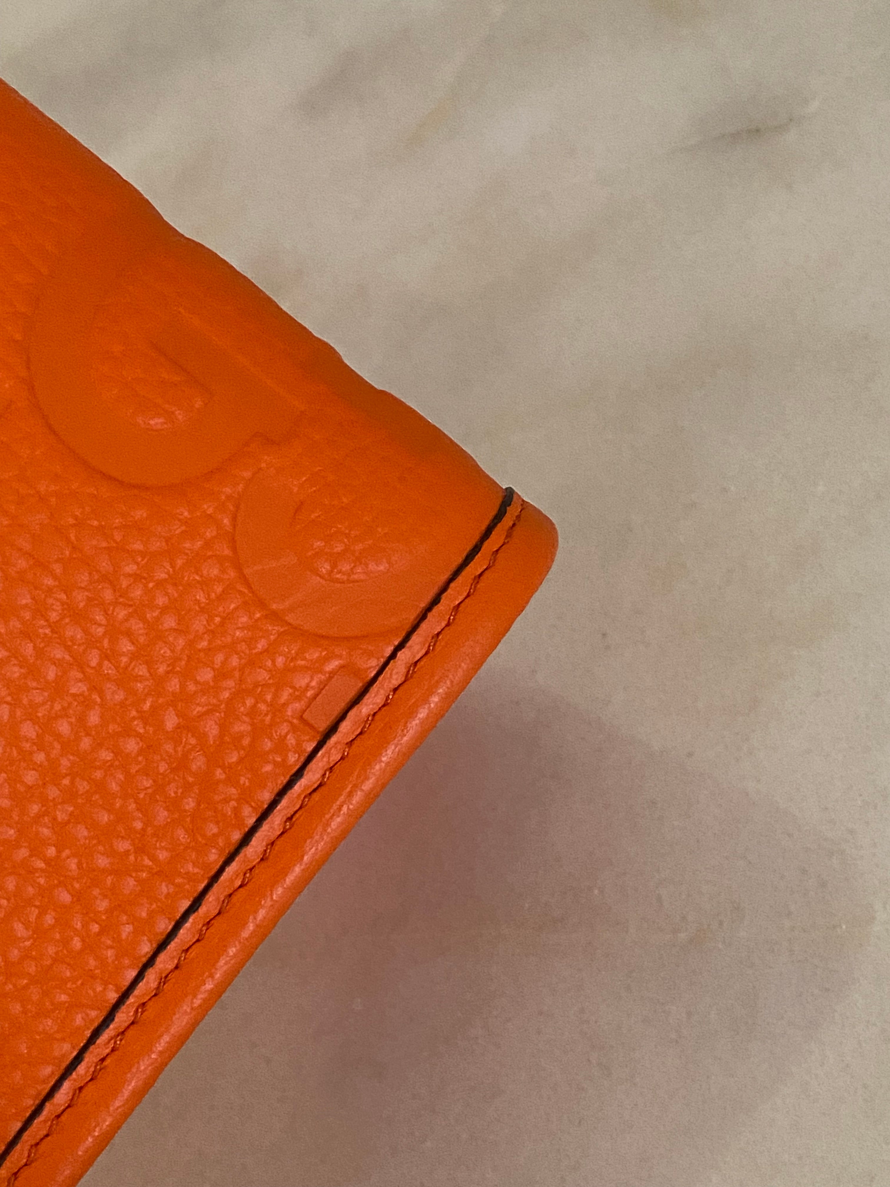 Gucci Orange GG Jumbo Zipper Pouch