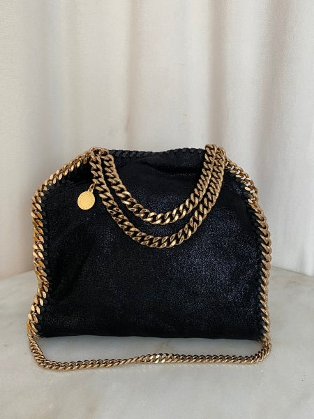 Stella Mccartney Black Mini Falabella Chain Small Bag