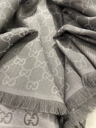 Gucci Grey GG Scarf