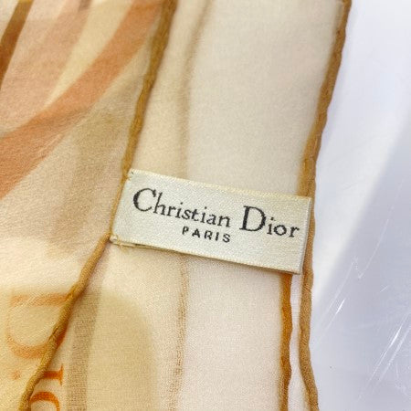 Christian Dior Orange Soie Silk Rectangular Scarf