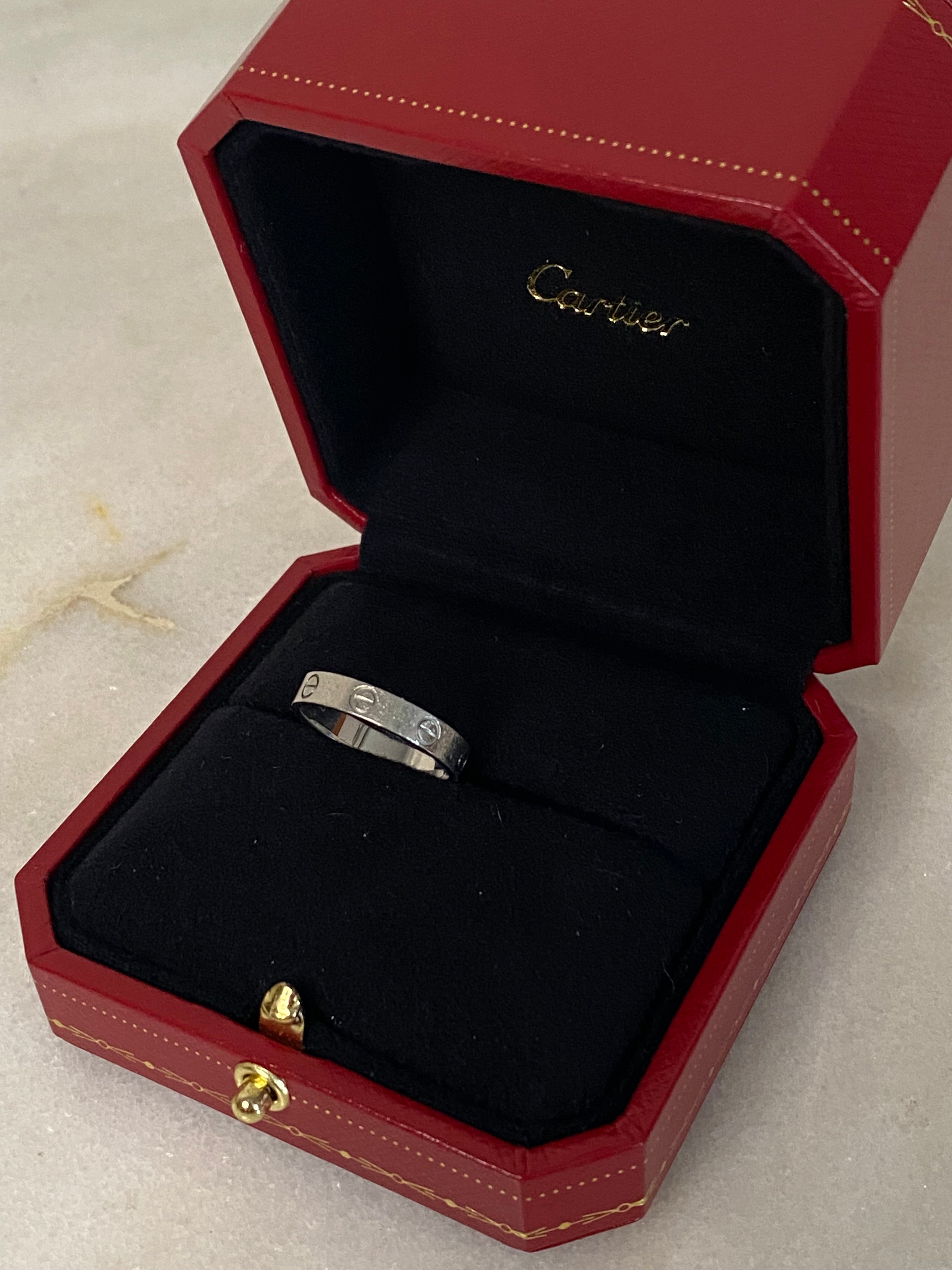 Cartier Platinum All Mini Love Ring 54