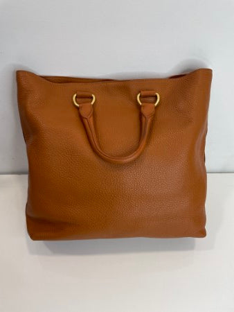 Prada Orange Vitello Daino Tote Large Bag