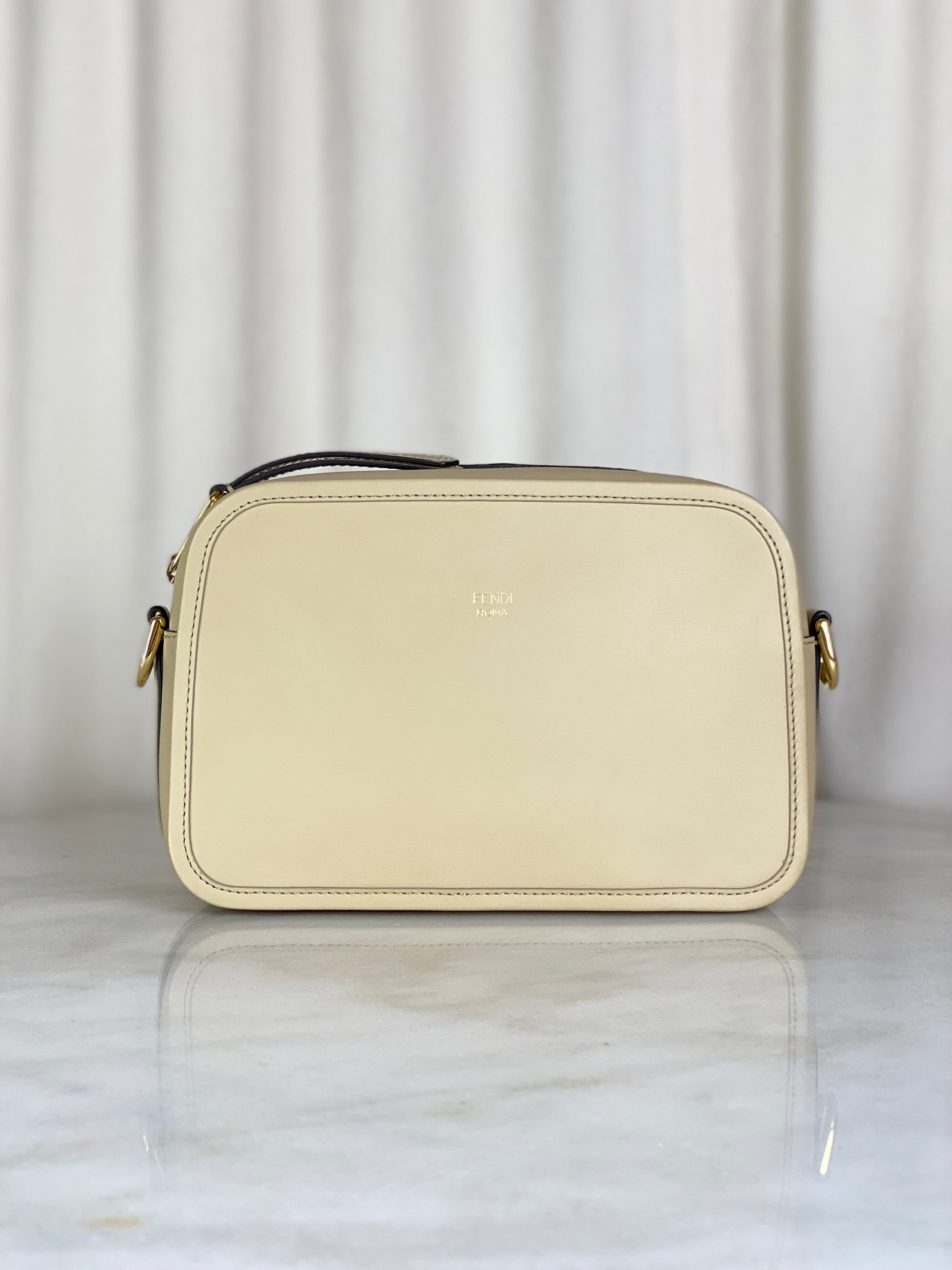 Fendi Beige Opaco F Amido Camera Crossbody Bag