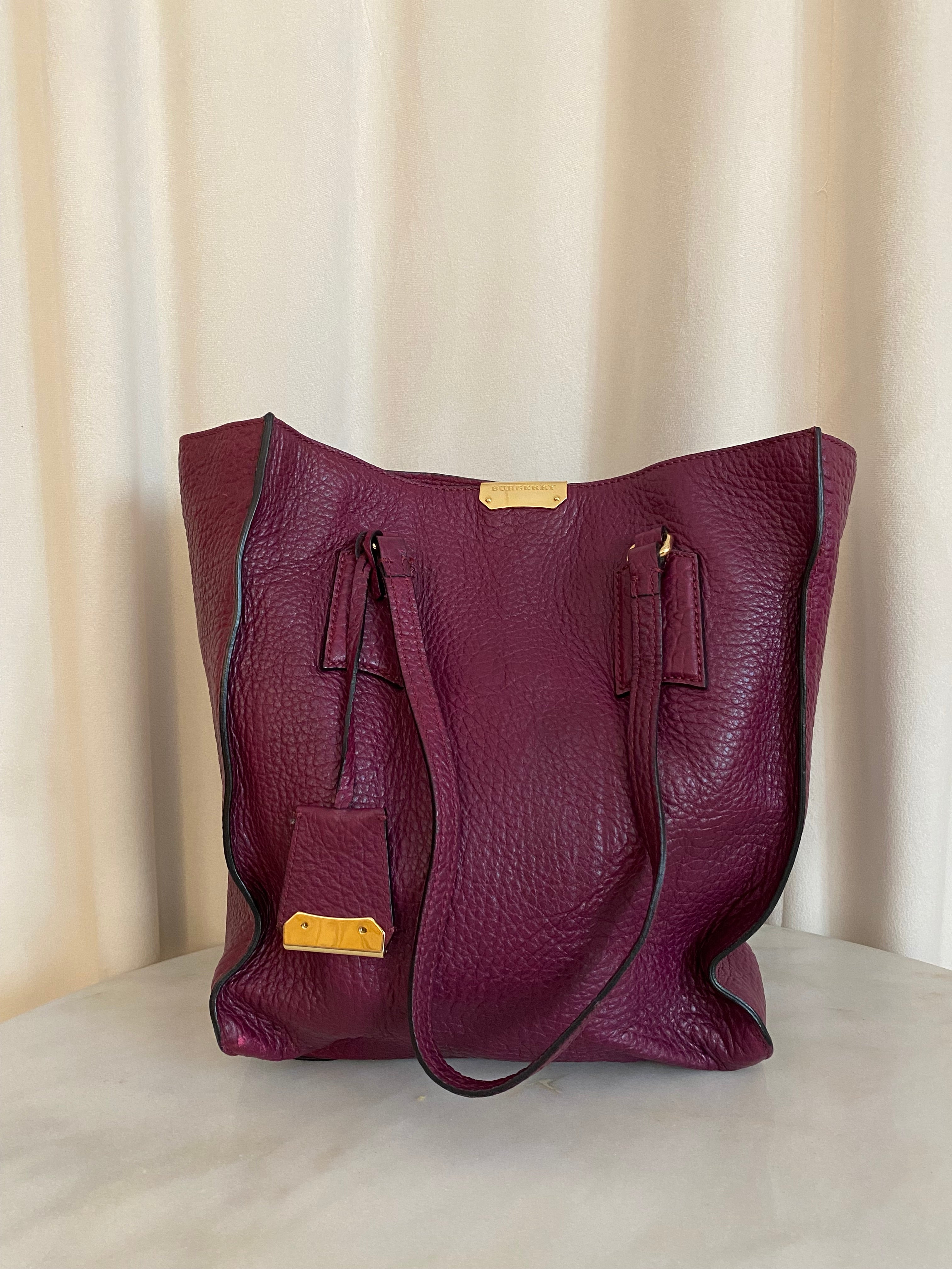 Burberry Burgundy Heritage Woodbury Shoulder Bag