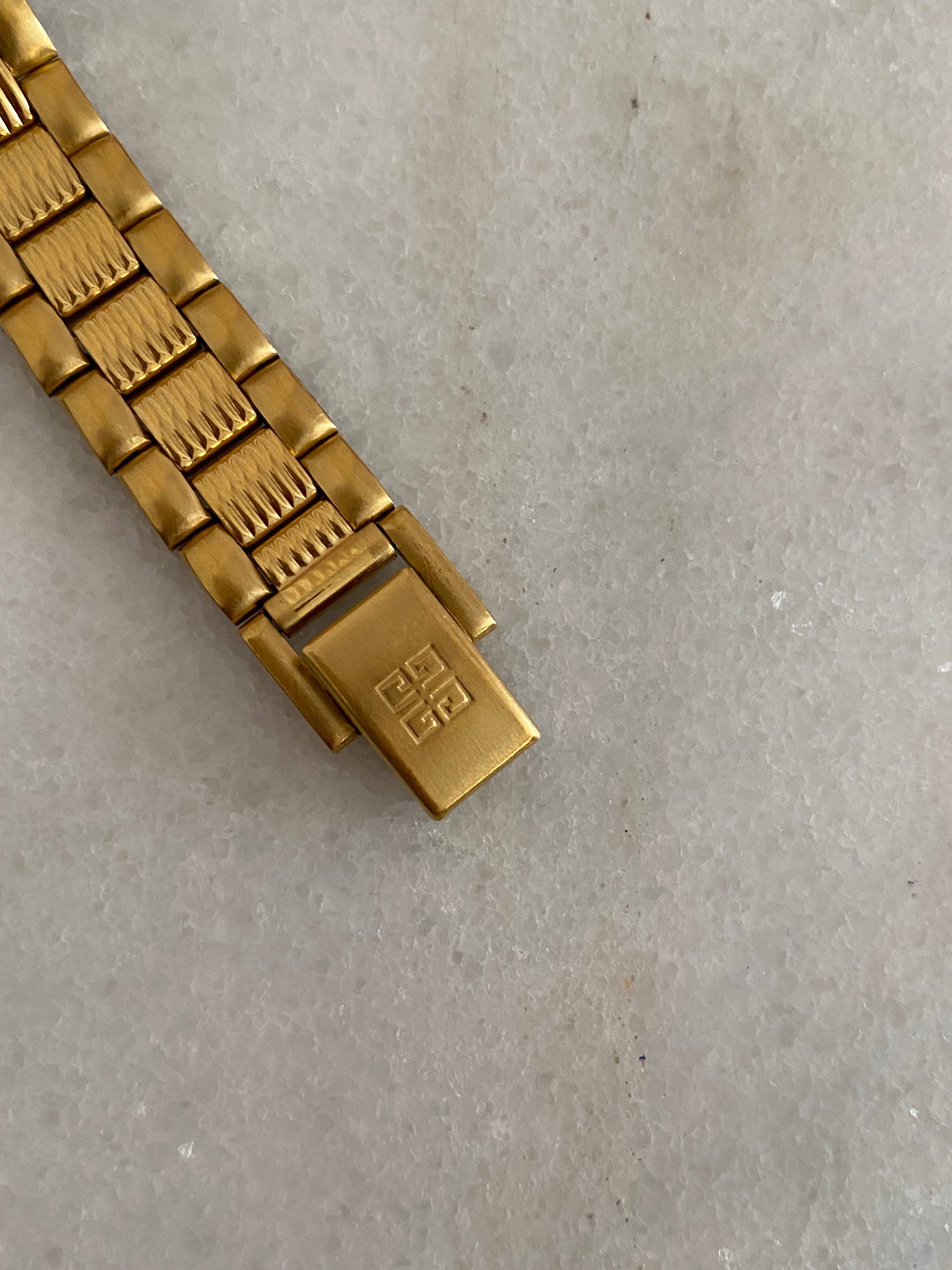 Givenchy Gold Round Face Logo Bezel Watch