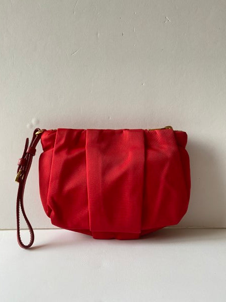 Prada Red Nylon Small Clutch