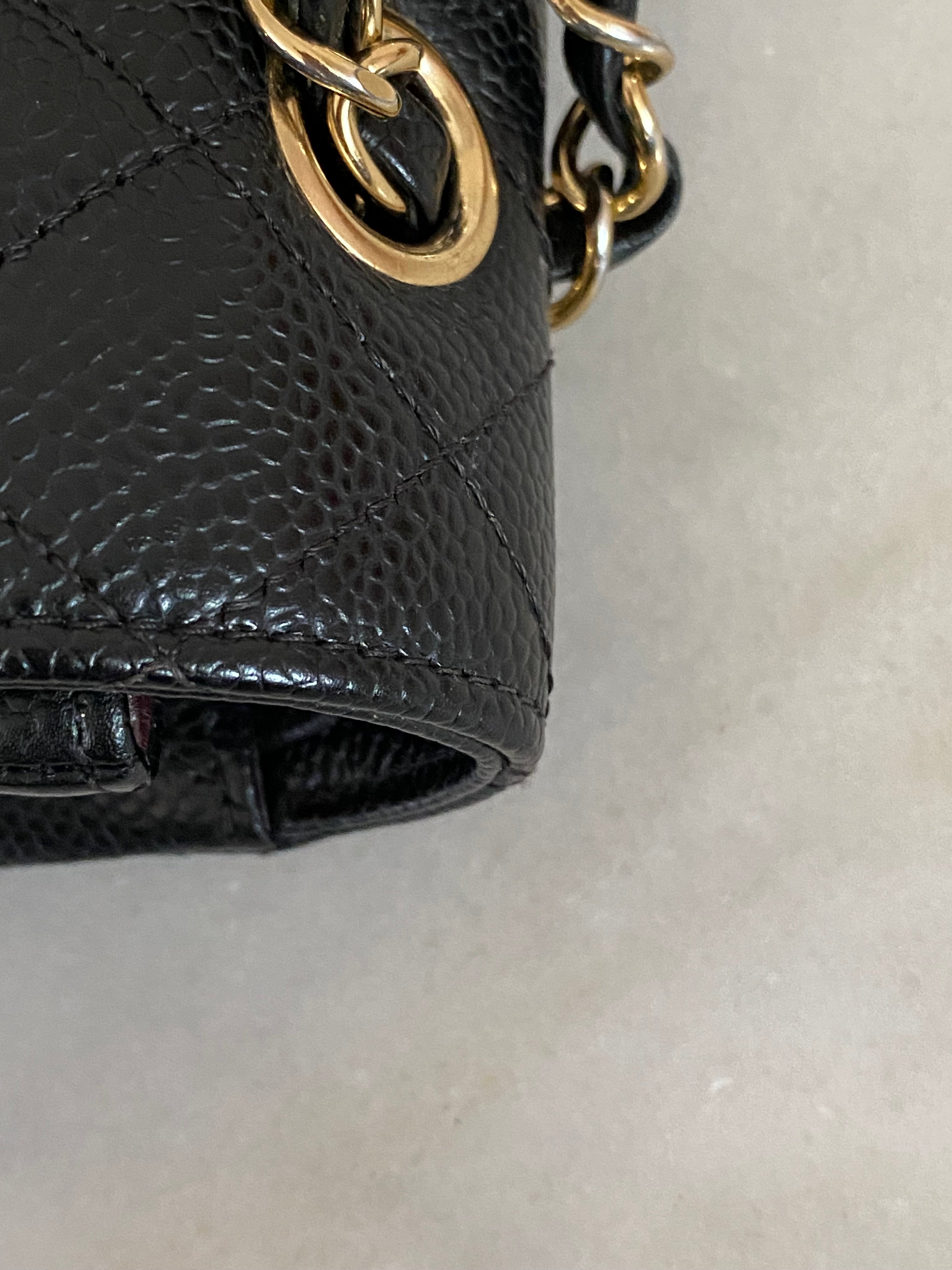 Chanel Black CC Classic Double Flap Medium Bag