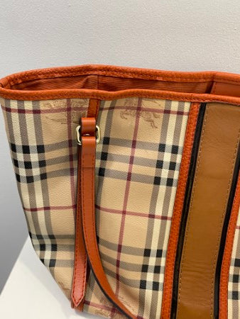 Burberry Bicolor Haymarket Canterbury Tote Bag