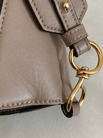 Stella Mccartney Beige Logo Top Handle Bag