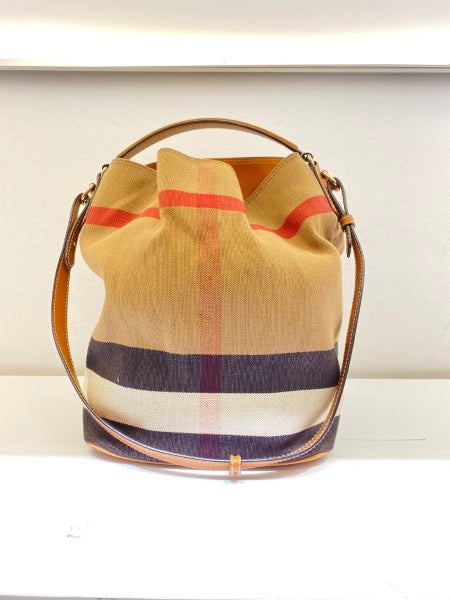 Burberry Camel House Check Bucket Bag