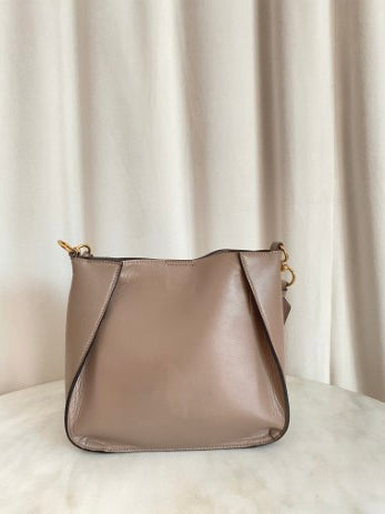 Stella Mccartney Beige Logo Top Handle Bag