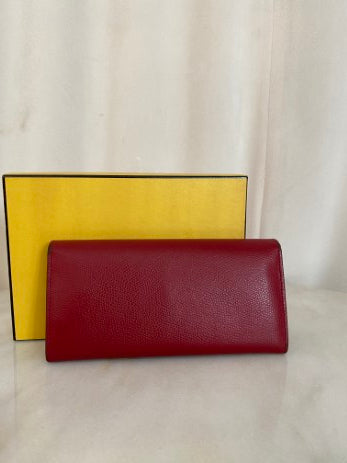 Fendi Burgundy Long Wallet