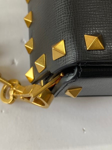 Valentino Black Rockstud Alcove Box Bag