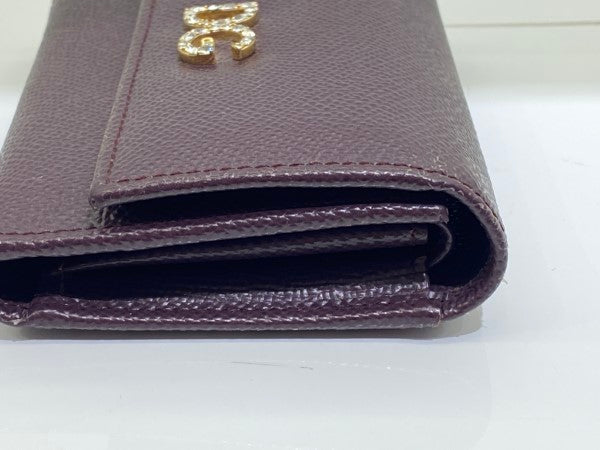 Dolce & Gabbana Burgundy Dauphine Crystal Small Wallet