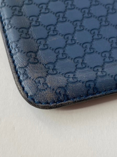 Gucci Navy Blue GG Guccissima Mobile Case