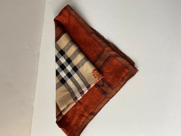 Burberry Orange Haymarket Check Scarf