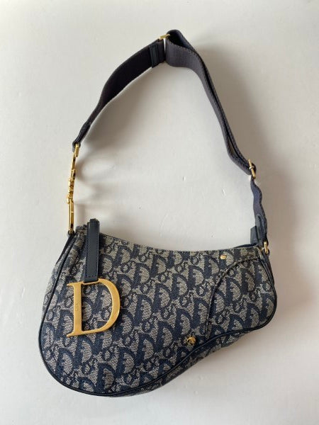 Christian Dior Bicolor Saddle Trotter Handbag