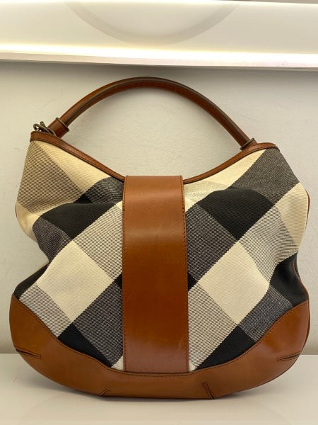 Burberry Camel Mega Check Bag