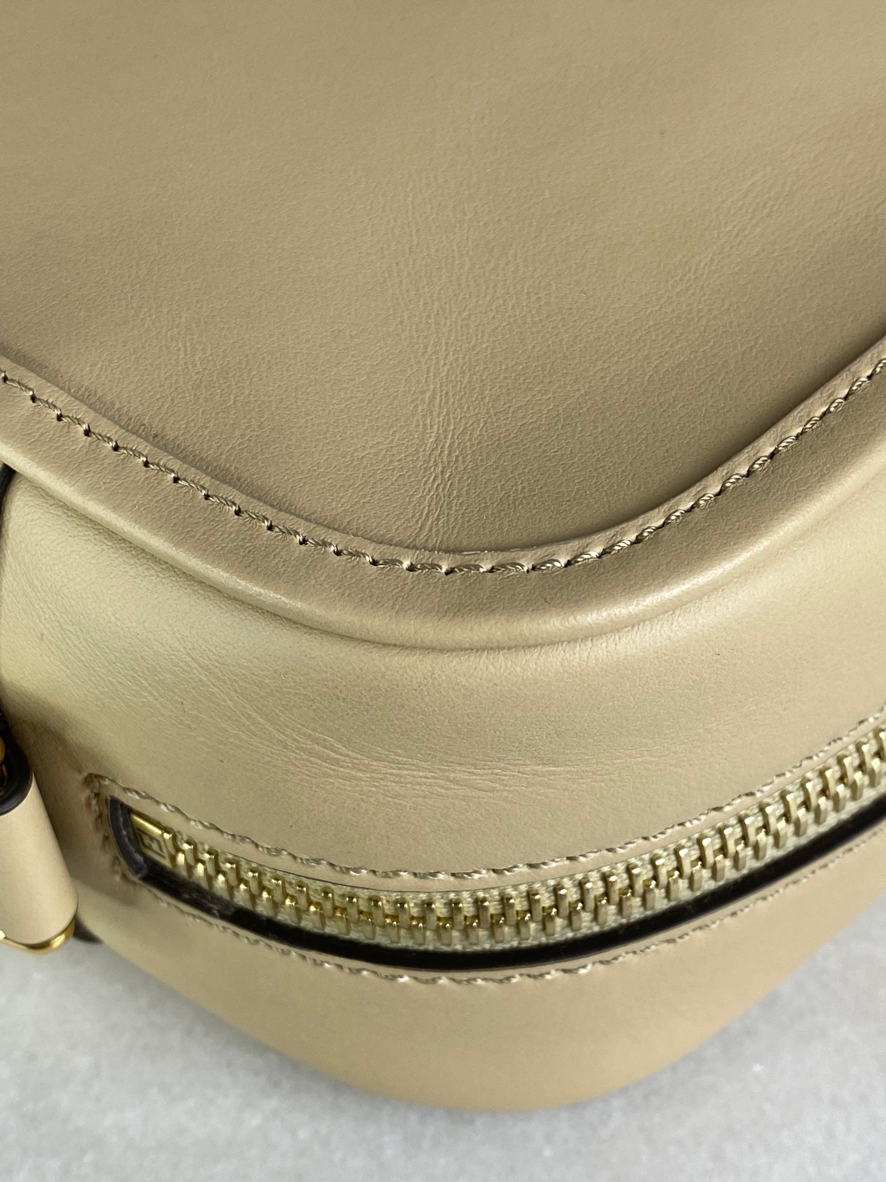 Fendi Beige Opaco F Amido Camera Crossbody Bag