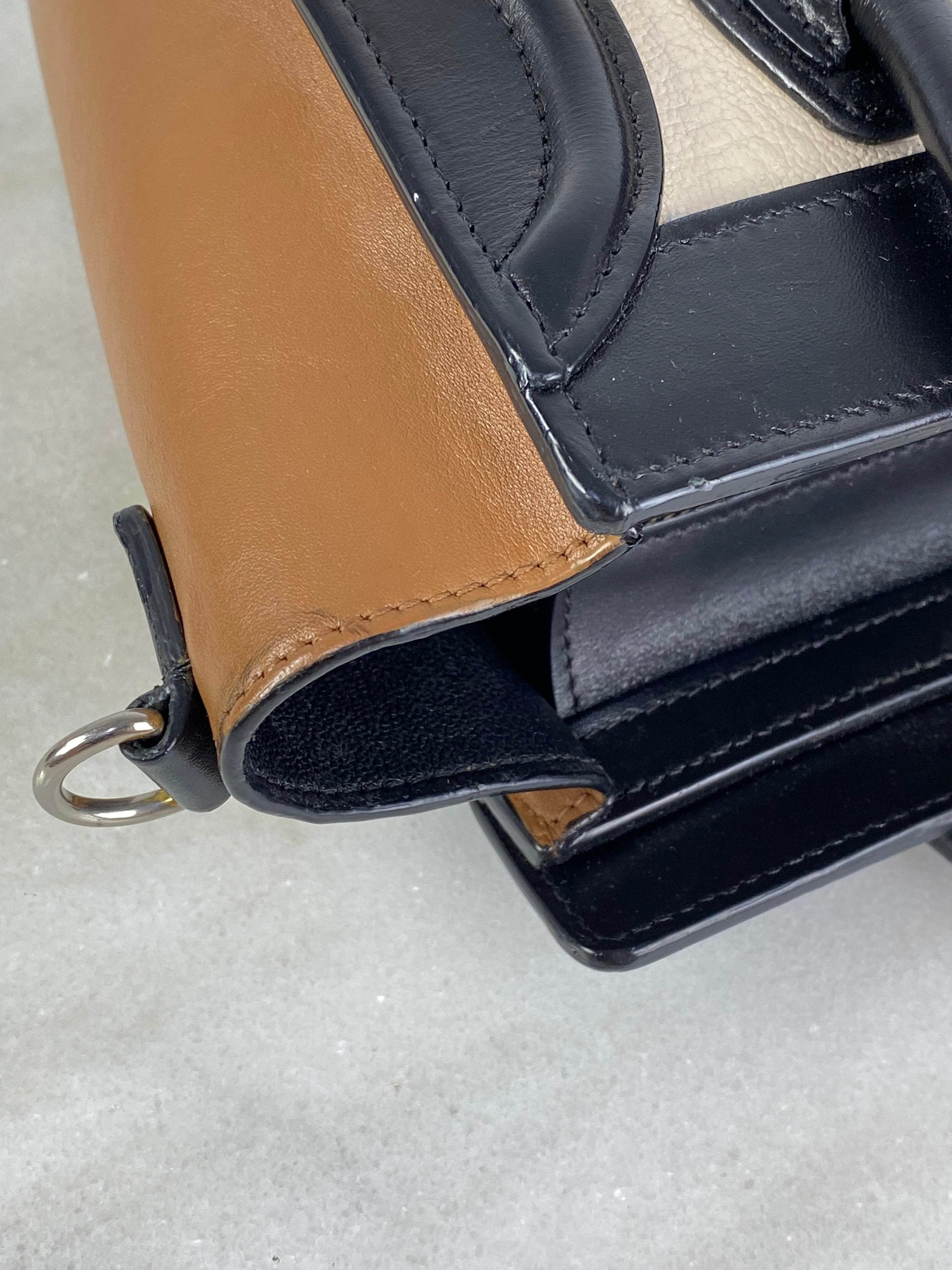 Celine Tricolor Nano Luggage Tote Bag