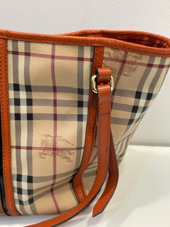 Burberry Bicolor Haymarket Canterbury Tote Bag